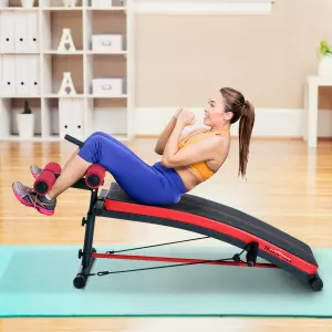 Banco de Musculación Banco Abdominal Pesas Estiramiento de Brazos Multifuncional - 140x73x57cm