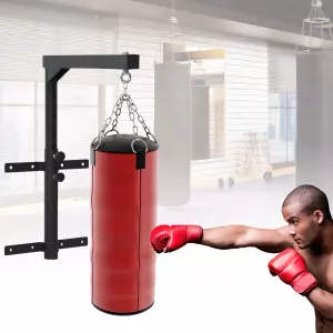 Soporte de Techo para Saco Regulable Colgador Boxeo Pared Gancho Bolsa Pesada MMA Tubo Robusto de Acero Carga máx. 100kg