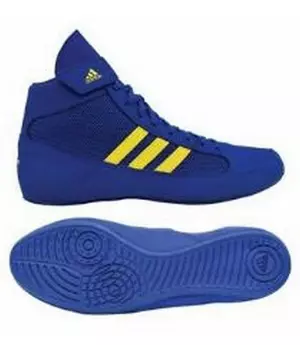 Adidas HVC 2 Zapatillas Wrestling Adulto Azul-Amarillo lucha olimpica