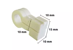 Gancho de Red Omega 10 mm. Blanco. Bolsa 50 Uds porterias
