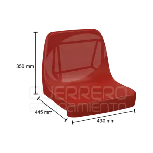 ASIENTO CON RESPALDO ALTO GRADA