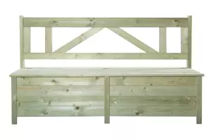 Banco de jardín de madera tratada Maxim : 159 x 39 x 90 cm.