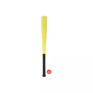 BATE BEISBOL FOAM CON PELOTA -  AMARILLO