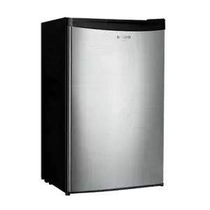 MiniFrigo de 90 litros de capacidad Bolero CoolMarket TT 90 Inox, con control de temperatura regulable y compartimento de conservación.