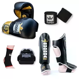 Buddha Pack Iniciacion Kickboxing Top Fight Negro-Oro preguntar stock