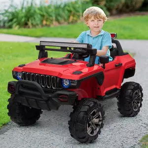 Coche Eléctrico Todoterreno Infantil con Música Luces Control Remoto Carga 50kg  135x86x85cm
