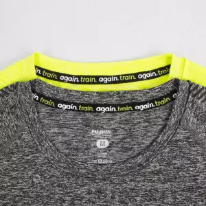 Camiseta SS KnitFit - Hombre. Negro. XL