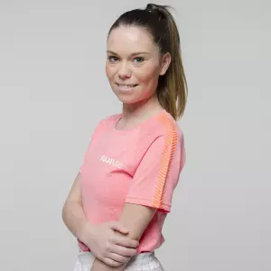 Camiseta SS KnitFit - Mujer. Rosa. XS