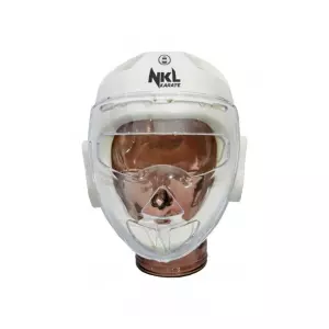 CASCO CON MÁSCARA  KARATE "RFEK HOM." BLANCO
