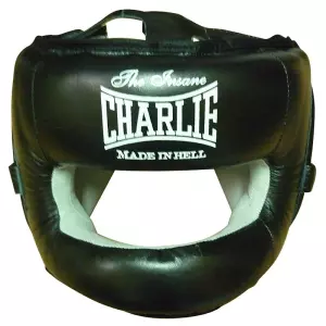 Casco de Boxeo con Barra Frontal CHARLIE casco barra H NEGRO