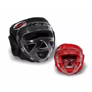 CASCO PIEL BÚFALO MÁSCARA POLICARBONATO boxeo#