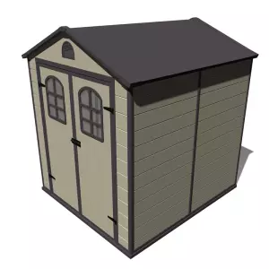 Caseta de Resina Gardiun Alessia A - 3,57 m² 190x188x225 cm con Suelo y Ventanas Beige