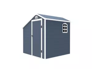 Caseta de Resina Jardín Gardiun Sylvana A- 3,92 m² con Leñero Exterior 204x192x204 cm Antracita