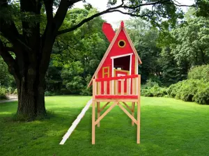 Casita infantil de madera Gulliver color verde 136cmx168cmx269 cm preguntar stock