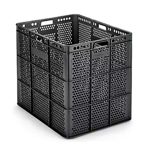 CAJA PLÁSTICO REJADA (Apilable 620 x 474 x 535 )cesta contenedor banasta