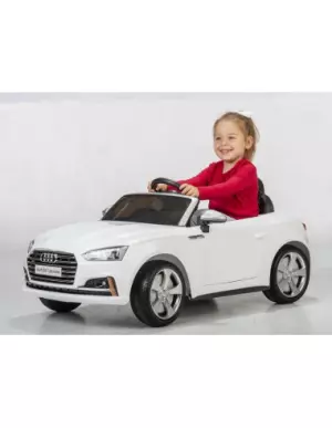 Coche eléctrico- Audi S5 blanco con radio control