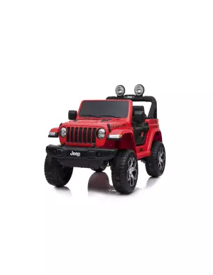 Coche eléctrico- Jeep Wrangler blanco/rojo