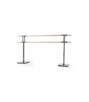 Conjunto Soporte Con Ruedas Barra Ballet Doble