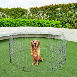 Valla para Perros Parque para Cachorros Animales Rejilla 63x91 CM