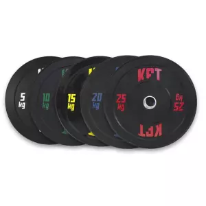 #Disco Bumper KFT Negro 5/10/15/20/25 kg OLIMPICO