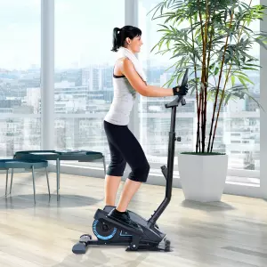 Bicicleta Elíptica Resistencia Ajustable Pantalla LCD Manillar Ajustable