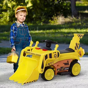 Tractor Eléctrico para Niños con Música y Luces Coche Eléctrico con Pala Masiva Batería 6V Carga 30kg 3 Años