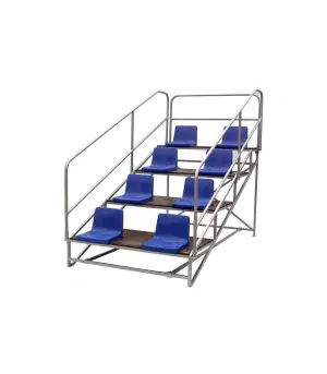 Escalera metálica de jueces de 8 asientos