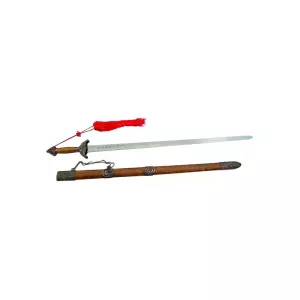 Espada wu shu de aluminio con vaina, 96cm.