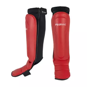Espinilleras con Empeine Sparring. Rojo. M