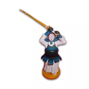 Figura de kendo. BLANCO AZUL
