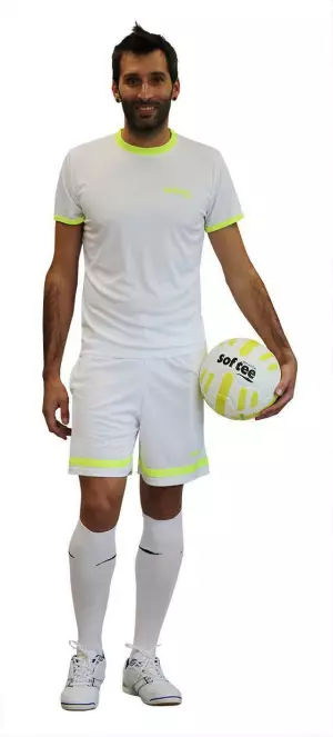 CAMISETA SOFTEE GALAXY NIÑO - 10 AÑOS, BLANCO/VERDE FLUOR