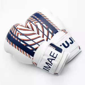 Guantes Boxeo Advantage Primeskin. Blanco/Azul Navy/Naranja. 12oz