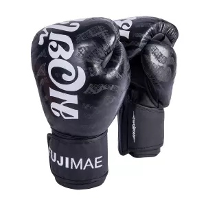 Guantes Boxeo SakYant Piel. Negro. 14oz