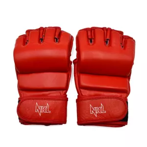 GUANTILLA NKL SAMBO MMA PIEL DE BÚFALO ROJO/AZUL/NEGRO