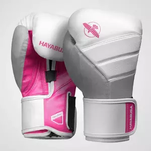 Hayabusa T3 Boxing Gloves Blanco-Rosa/blanco-verde GUANTES BOXEO