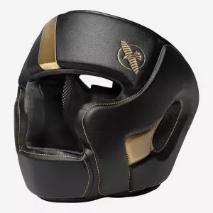 Hayabusa T3 Headguard Negro-Oro CASCO BOXEO