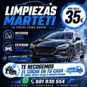Limpiezas marteti de vehículos