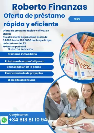 Oferta de préstamo rápida y eficiente