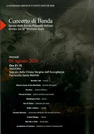 Banda P. Anfossi Concerto Andora SV 2026 dirige il M* Vitali