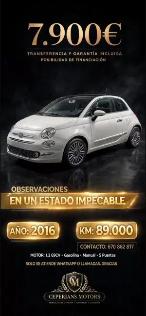 Fiat 500 lounge 2016