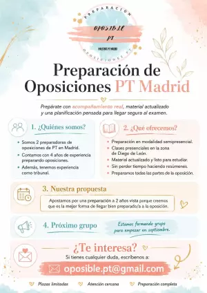 Oposiciones PT en Madrid