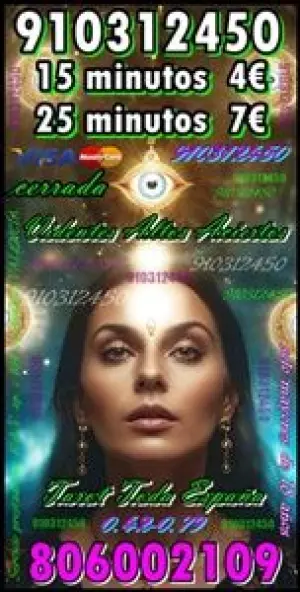 Tarot y Videncia consulta nuestras ofertas  910312450 VISA 4