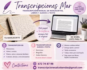 PASO TU MANUSCRITO, BIOGRAFÍAS, NOVELAS A ORDENADOR