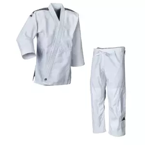 JUDOGI ADIDAS "CONTEST" BLANCO CON BANDAS NEGRAS