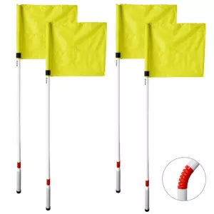 Juego 4 Banderines Corner Antilesión Zastor AMARILLO/ROJO/CUADROS