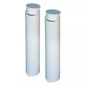Juego de cajetines para postes de aluminio de Ø90 mm.