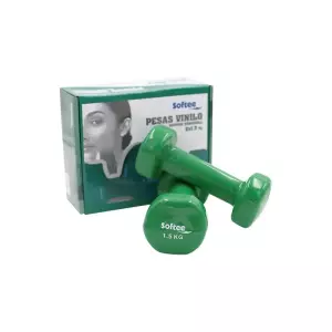 JUEGO PESAS VINILO SOFTEE - VERDE, 1.5 KG PREGUNTAR STOCK MANCUERNAS