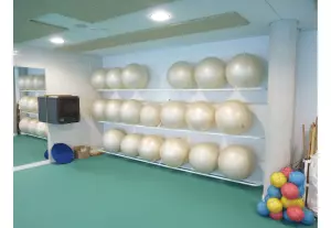 SOPORTE DE PARED PARA BALONES GIGANTES DE 55 A 75CM. LONGITUD: 1,80 M.