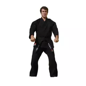 Karategi de algodón 100% 16 onzas negro. KENPO