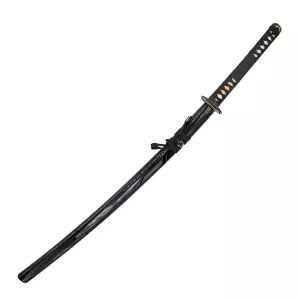 KATANA ACERO DAMASCO. NEGRO